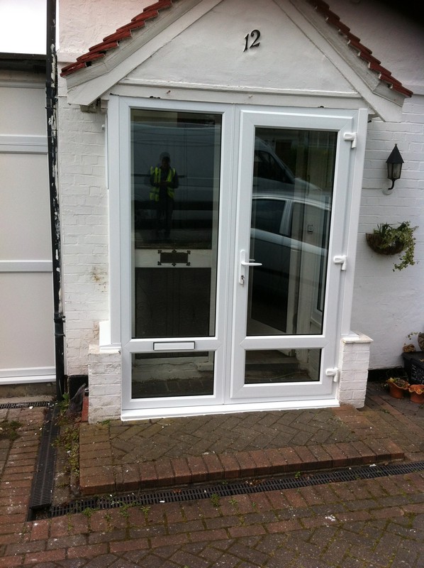 uPVC French doors fitted as front entrance in Chingford