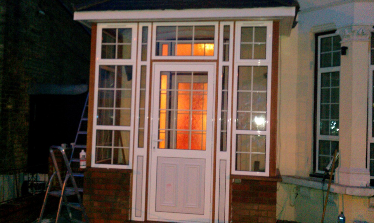 uPVC porch with Georgian bar glazing installed in Chingford
